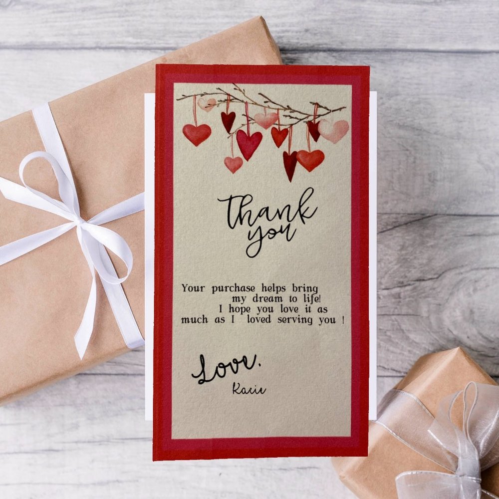 Hearts Business Thank You Cards